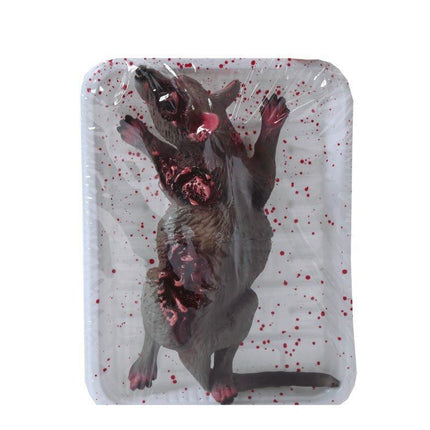 Rat d'Halloween dans une poubelle 19cm