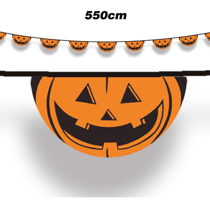 Ligne de drapeau de la citrouille d'Halloween