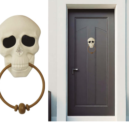 Poignée de porte squelette d'Halloween avec son 30cm
