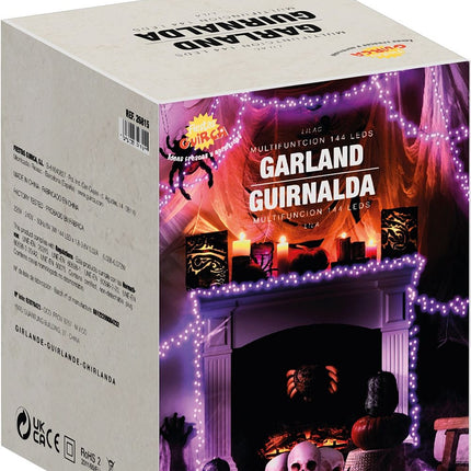 Guirlande LED Halloween Lilas 144 lumières