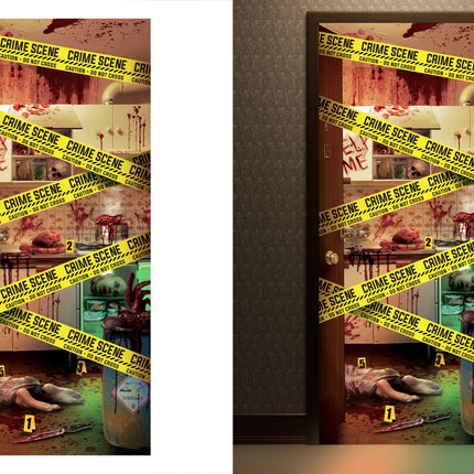 Halloween Door Poster Crime Scene 1.8m
