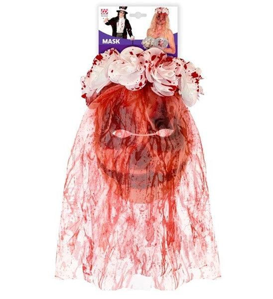 Masque de mariée ensanglanté avec voile