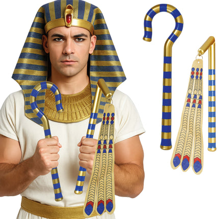 Sceptre du pharaon 35cm 2 pièces