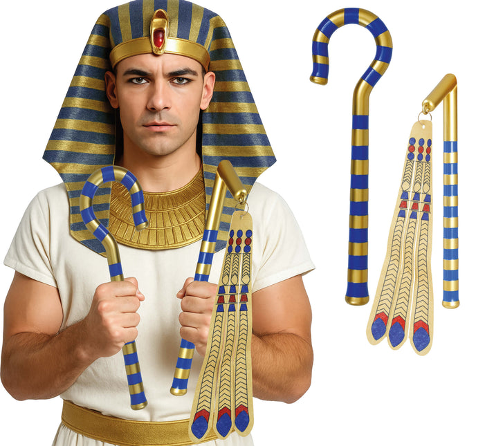 Sceptre du pharaon 35cm 2 pièces