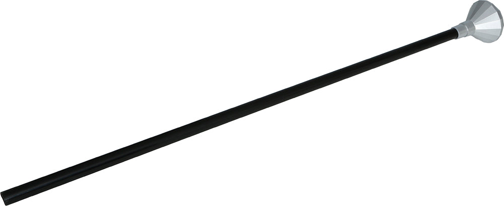 Bâton de marche en argent noir avec pommeau en diamant 85cm