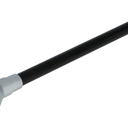 Bâton de marche en argent noir avec pommeau en diamant 85cm