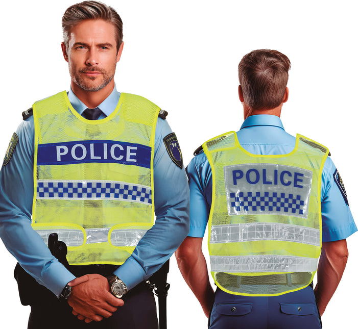 Gilet jaune de la police de la route, adulte