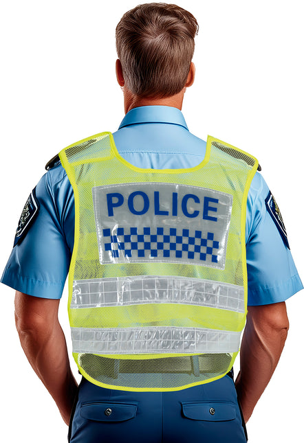 Gilet jaune de la police de la route, adulte