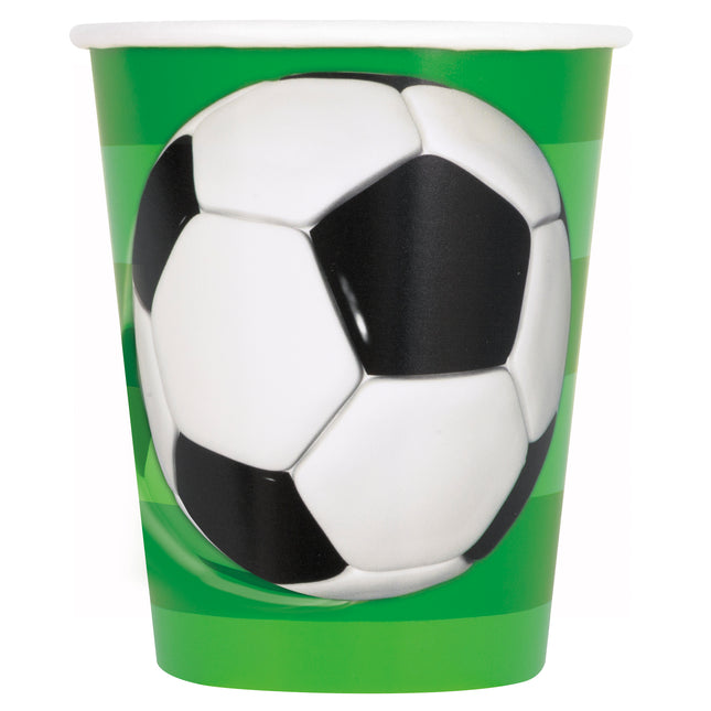Gobelets en papier de 9 oz en forme de soccer 3D, 8ct