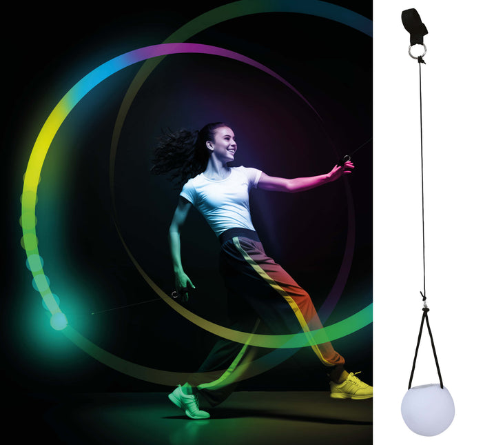 Ballon de danse multicolore avec led 7 cm