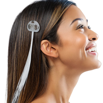 Extension de cheveux violet fluo avec lumière 30cm