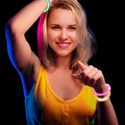 Bracelet coloré phosphorescent 8cm 4pcs