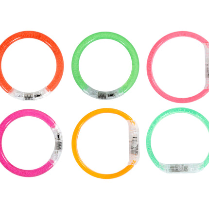 Bracelet coloré phosphorescent 8cm 4pcs