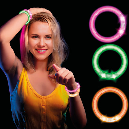 Bracelet coloré phosphorescent 8cm 4pcs