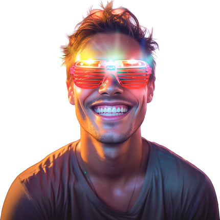 Lunettes rouges avec lumière