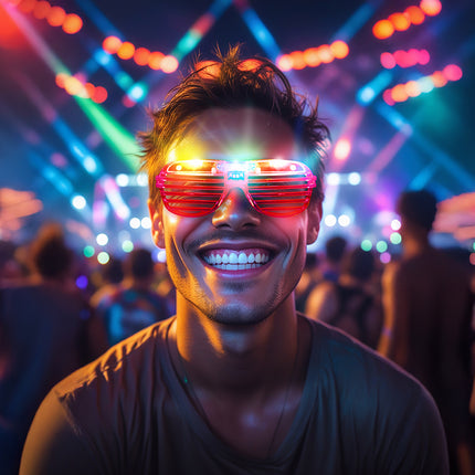 Lunettes rouges avec lumière