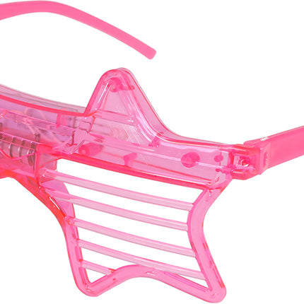 Lunettes étoilées roses avec lumière