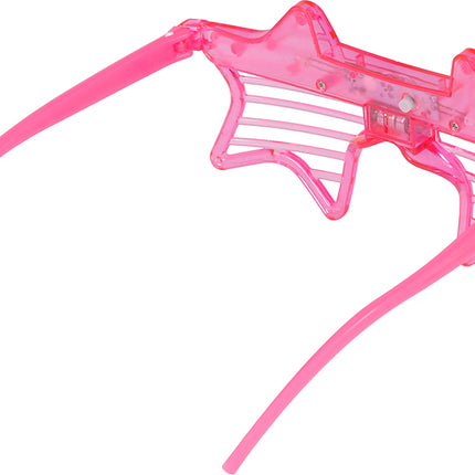 Lunettes étoilées roses avec lumière