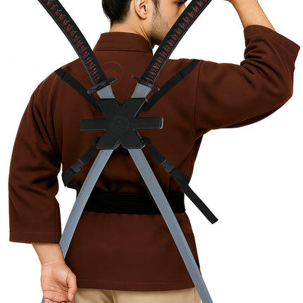 Faux sabre noir Samurai 95cm 2pcs