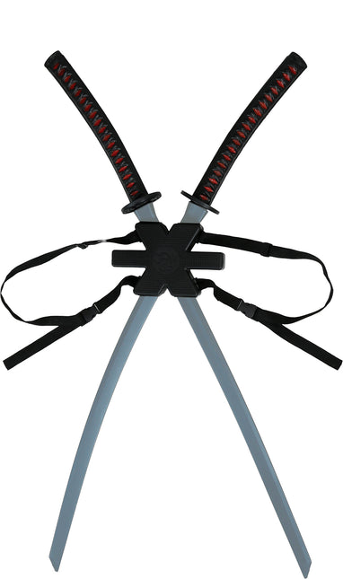 Faux sabre noir Samurai 95cm 2pcs