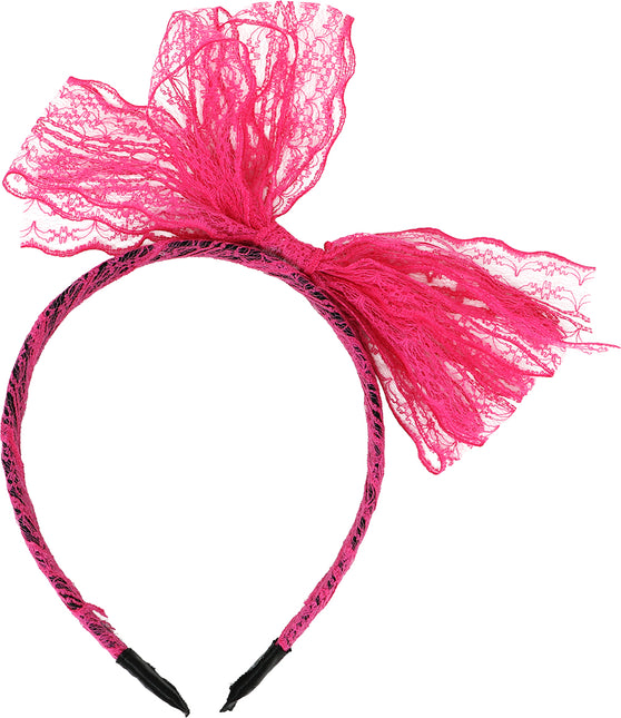 Set d'accessoires Neon 80S Rose vif 5 pièces