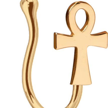 Faux piercing au nez en or