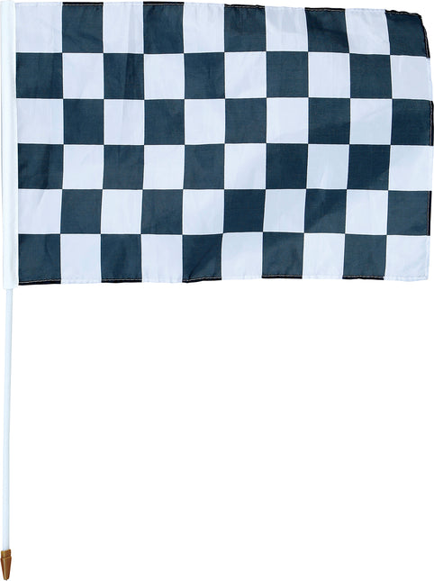 Drapeau de course noir et blanc 45x30 cm