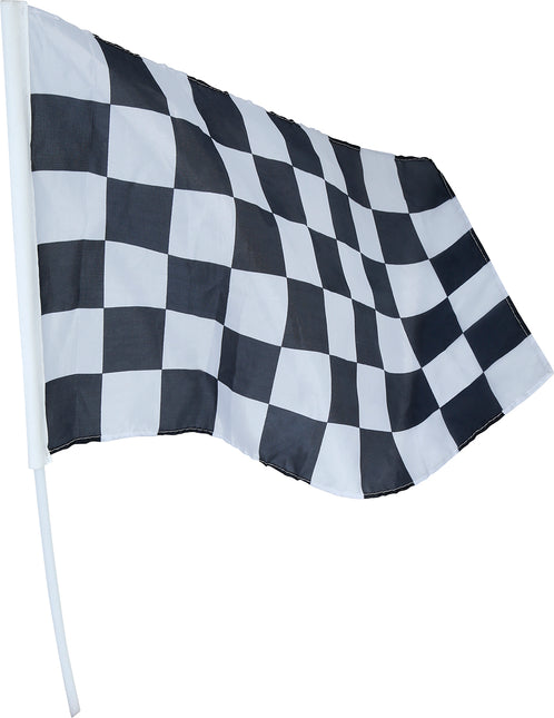 Drapeau de course noir et blanc 45x30 cm