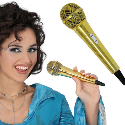 Microphone en or 20 cm
