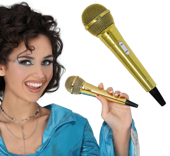 Microphone en or 20 cm