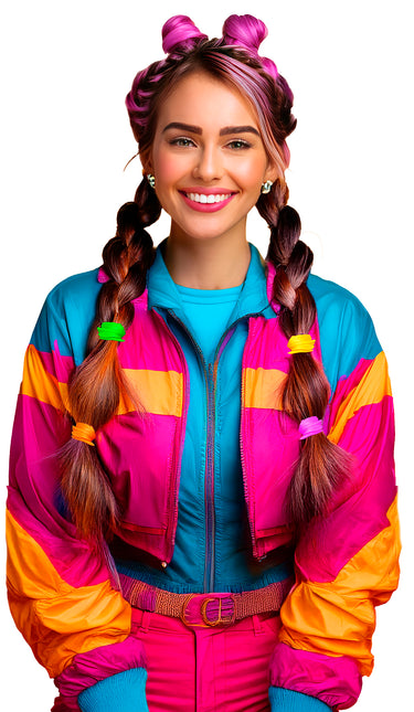 Sachet de 5 élastiques à cheveux fluo assortis