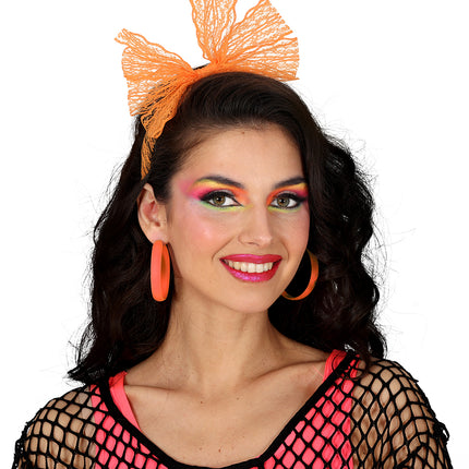 Boucles d'oreilles néon orange