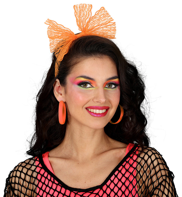 Boucles d'oreilles néon orange