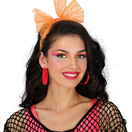 Boucles d'oreilles néon rouges