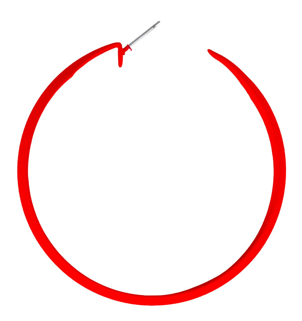 Boucles d'oreilles néon rouges