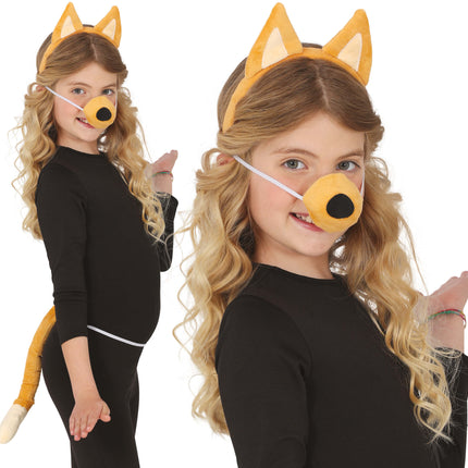 Costume de chien marron 3 pièces