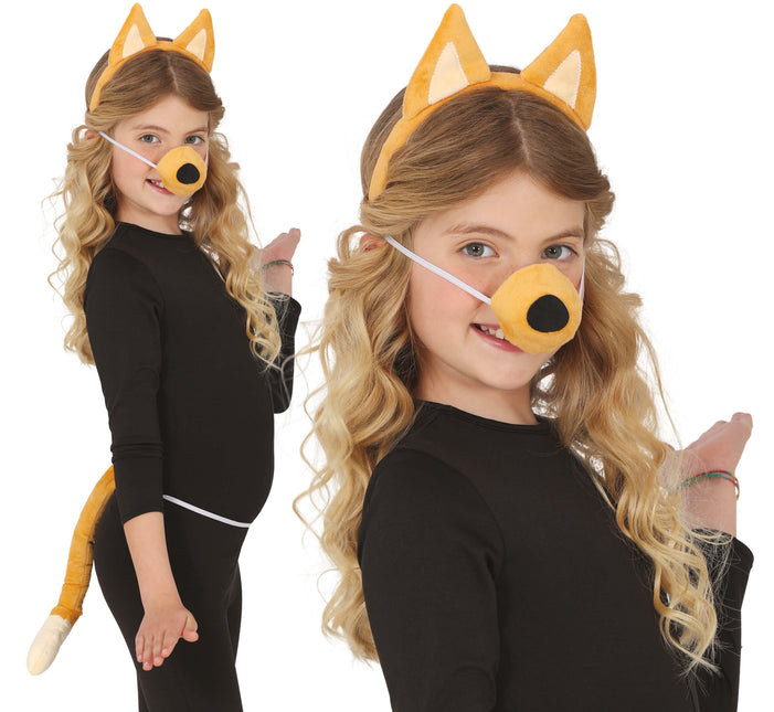 Costume de chien marron 3 pièces