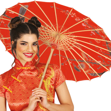 Parapluie japonais rouge 82 cm