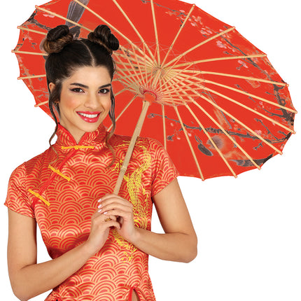 Parapluie japonais rouge 82 cm