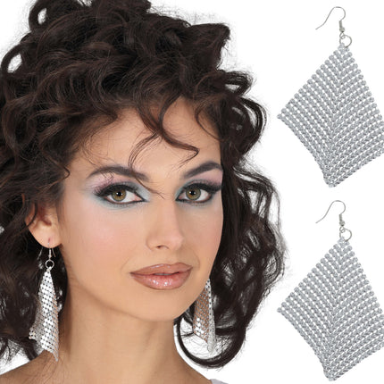 Boucles d'oreilles métalliques 9 cm