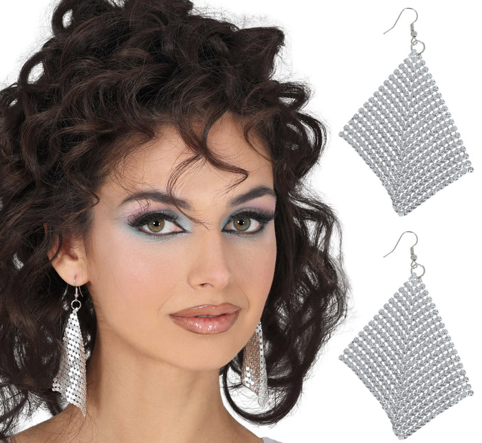 Boucles d'oreilles métalliques 9 cm