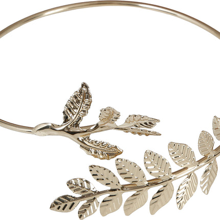 Bracelet en métal en forme de laurier