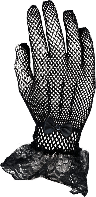 Gants noirs en dentelle