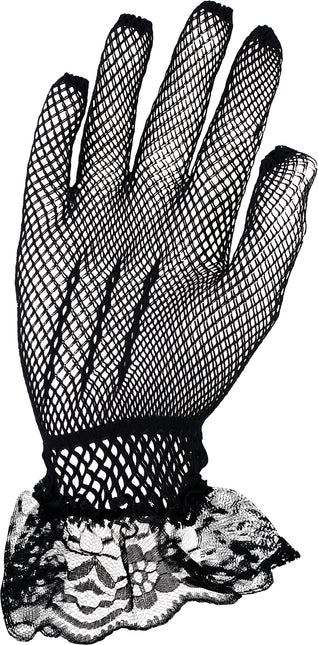 Gants noirs en dentelle