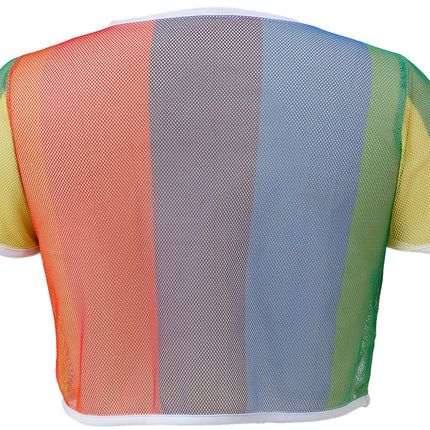T-shirt en maille arc-en-ciel