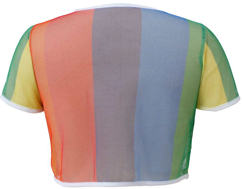 T-shirt en maille arc-en-ciel