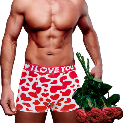 I Love You Underpants Red White Hearts (Je t'aime, slip rouge et blanc)