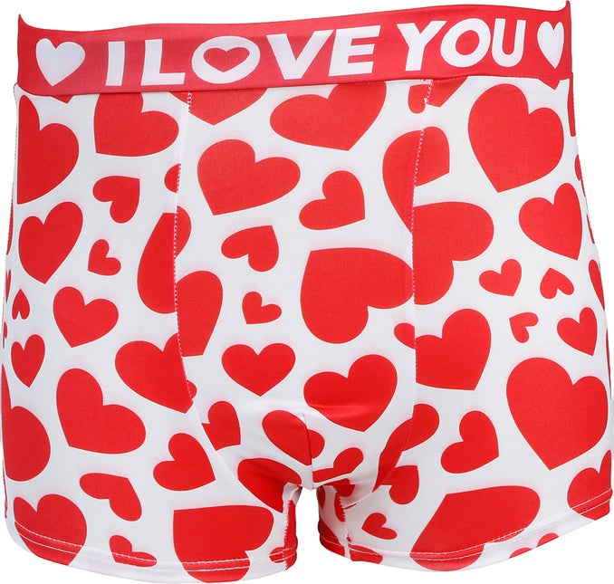 I Love You Underpants Red White Hearts (Je t'aime, slip rouge et blanc)