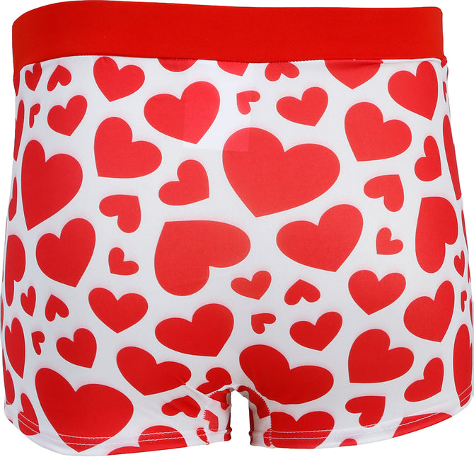 I Love You Underpants Red White Hearts (Je t'aime, slip rouge et blanc)