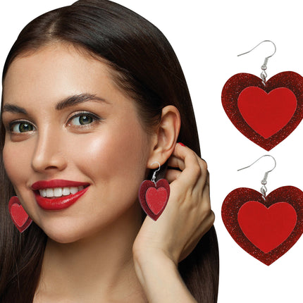 Boucles d'oreilles en forme de cœur 5cm